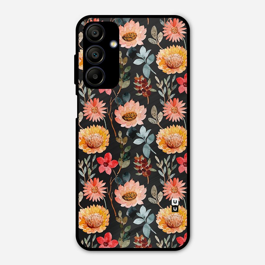 Florals Wonderful Pattern Metal Back Case for Galaxy A15 5G