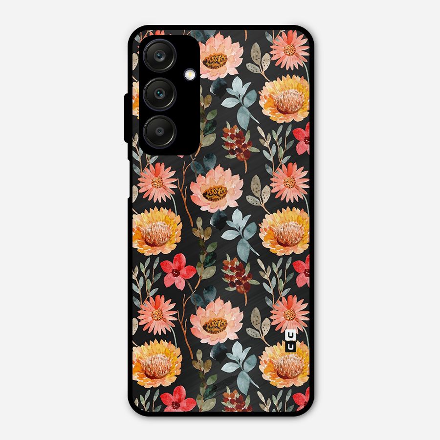 Florals Wonderful Pattern Metal Back Case for Galaxy A25 5G