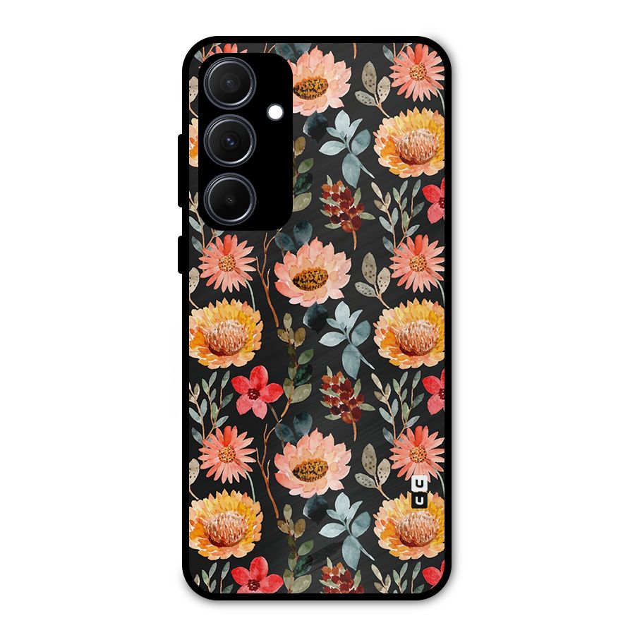 Florals Wonderful Pattern Metal Back Case for Galaxy A35