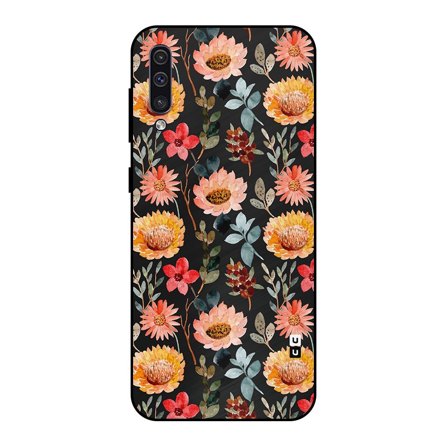 Florals Wonderful Pattern Metal Back Case for Galaxy A50
