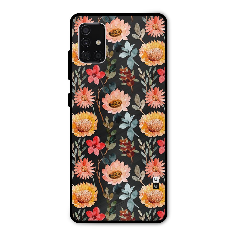 Florals Wonderful Pattern Metal Back Case for Galaxy A51