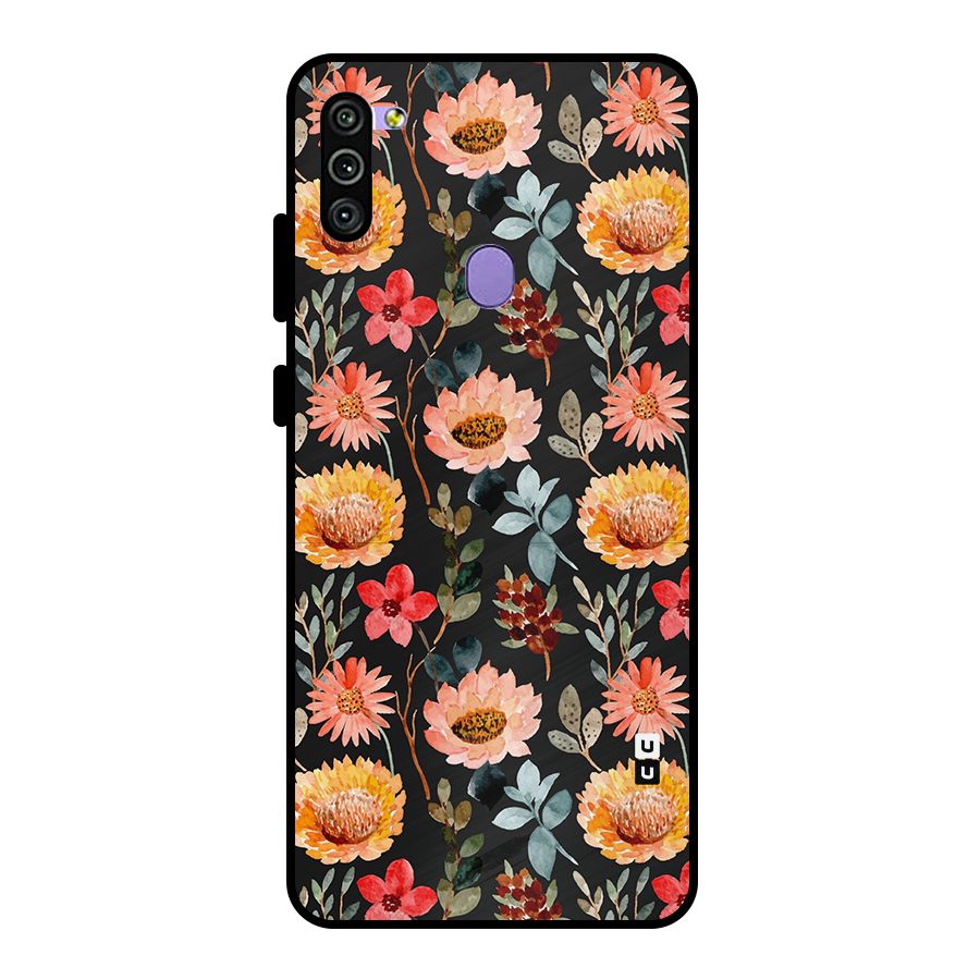 Florals Wonderful Pattern Metal Back Case for Galaxy M11