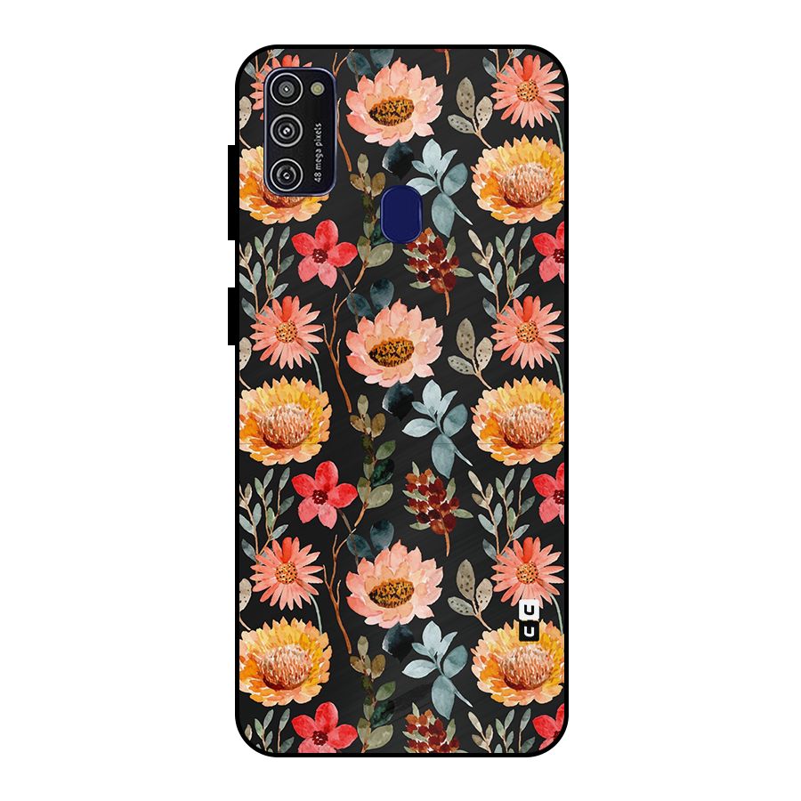 Florals Wonderful Pattern Metal Back Case for Galaxy M21