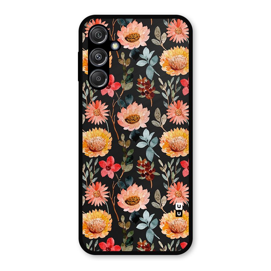 Florals Wonderful Pattern Metal Back Case for Galaxy M34 5G