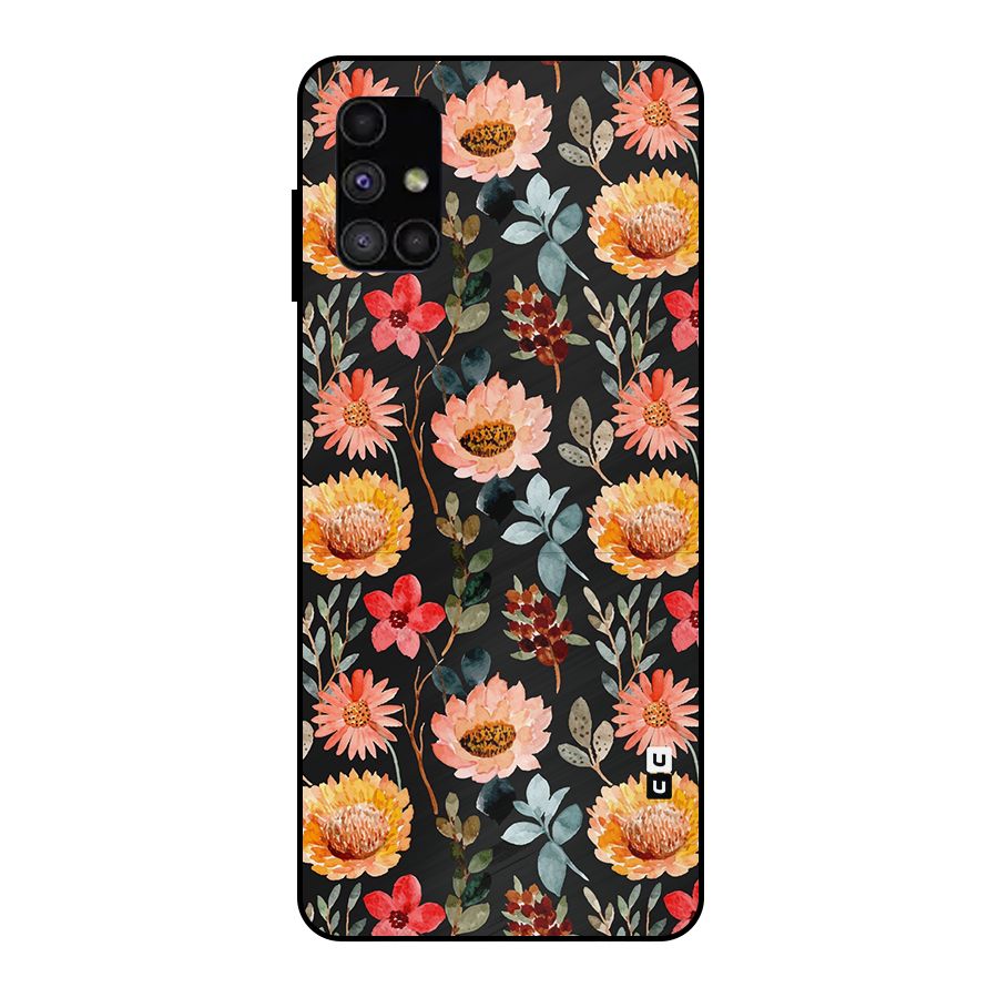 Florals Wonderful Pattern Metal Back Case for Galaxy M51