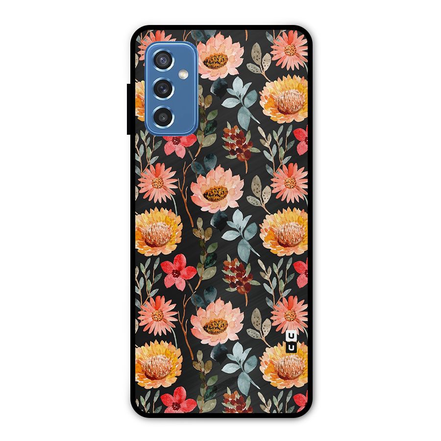 Florals Wonderful Pattern Metal Back Case for Galaxy M52 5G