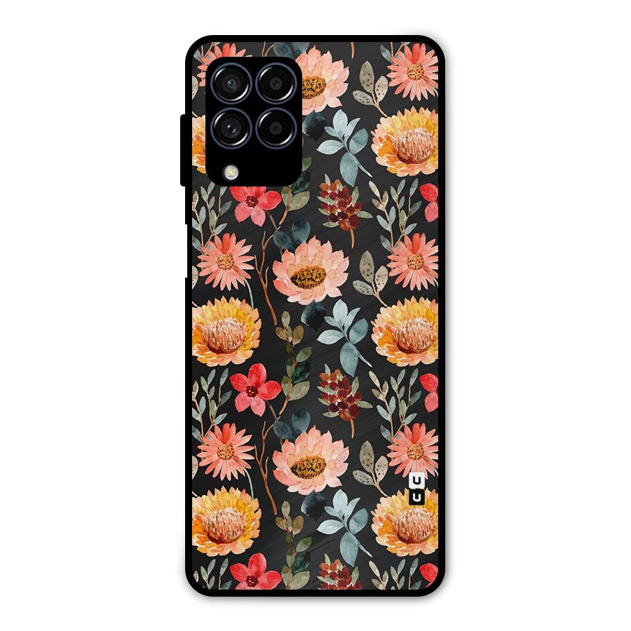 Florals Wonderful Pattern Metal Back Case for Galaxy M53 5G