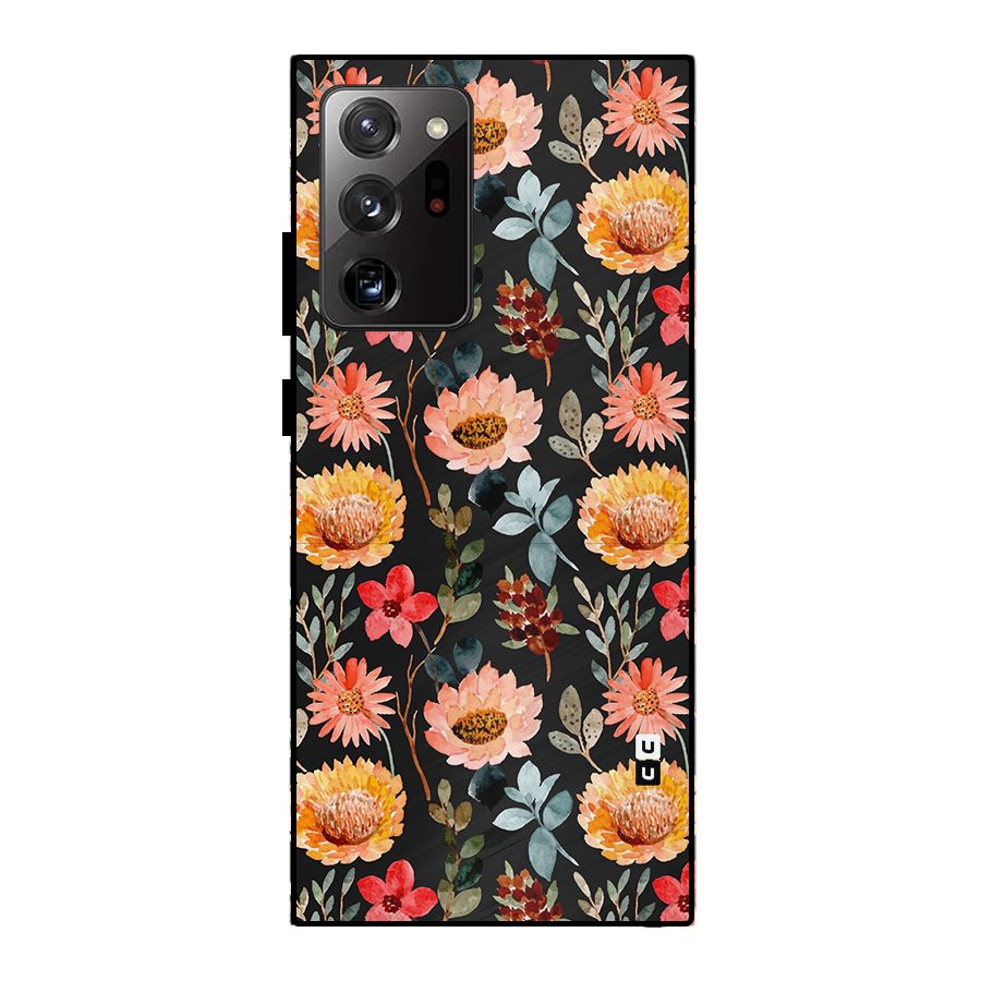 Florals Wonderful Pattern Metal Back Case for Galaxy Note 20 Ultra