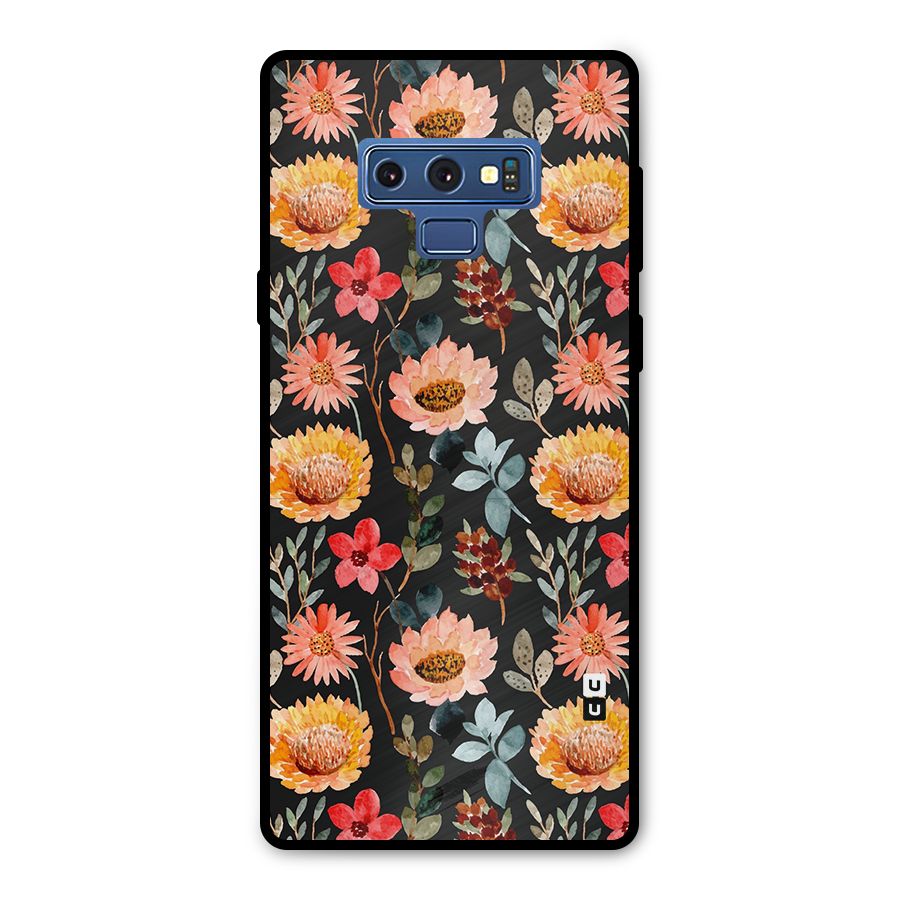 Florals Wonderful Pattern Metal Back Case for Galaxy Note 9