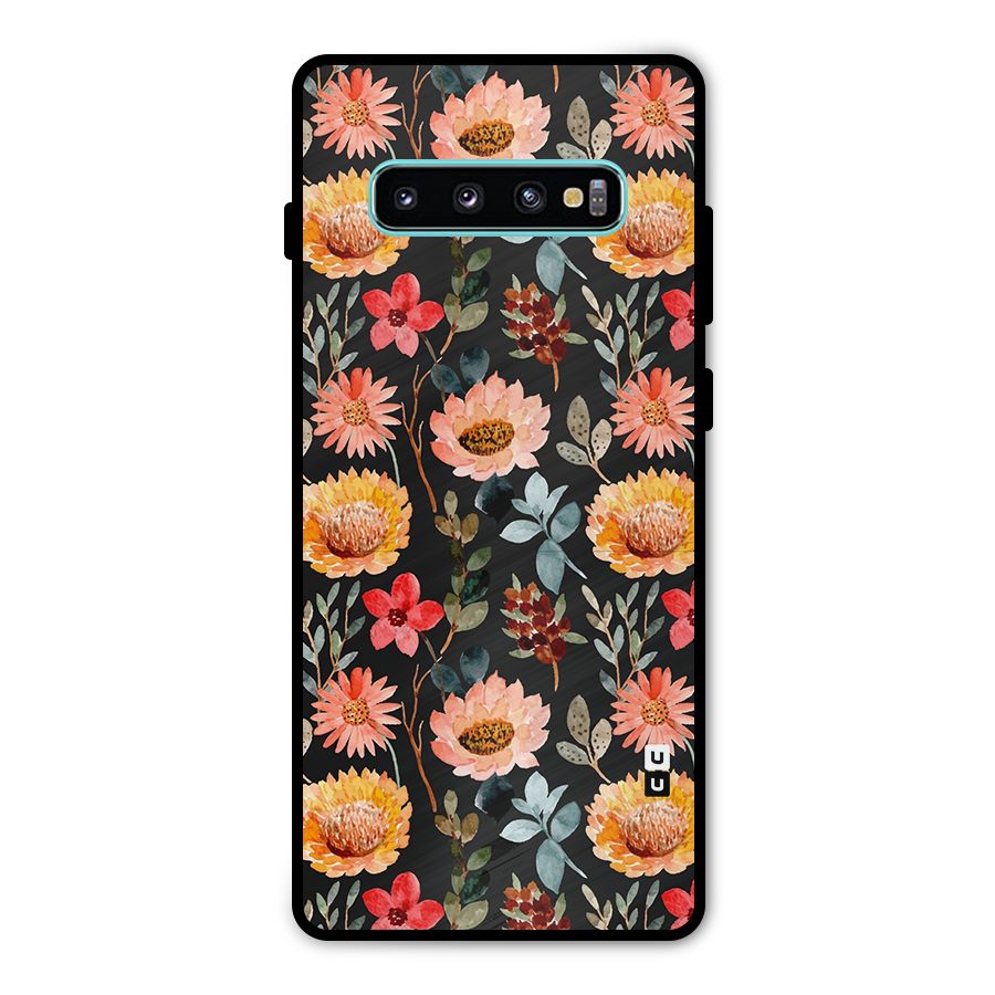 Florals Wonderful Pattern Metal Back Case for Galaxy S10 Plus