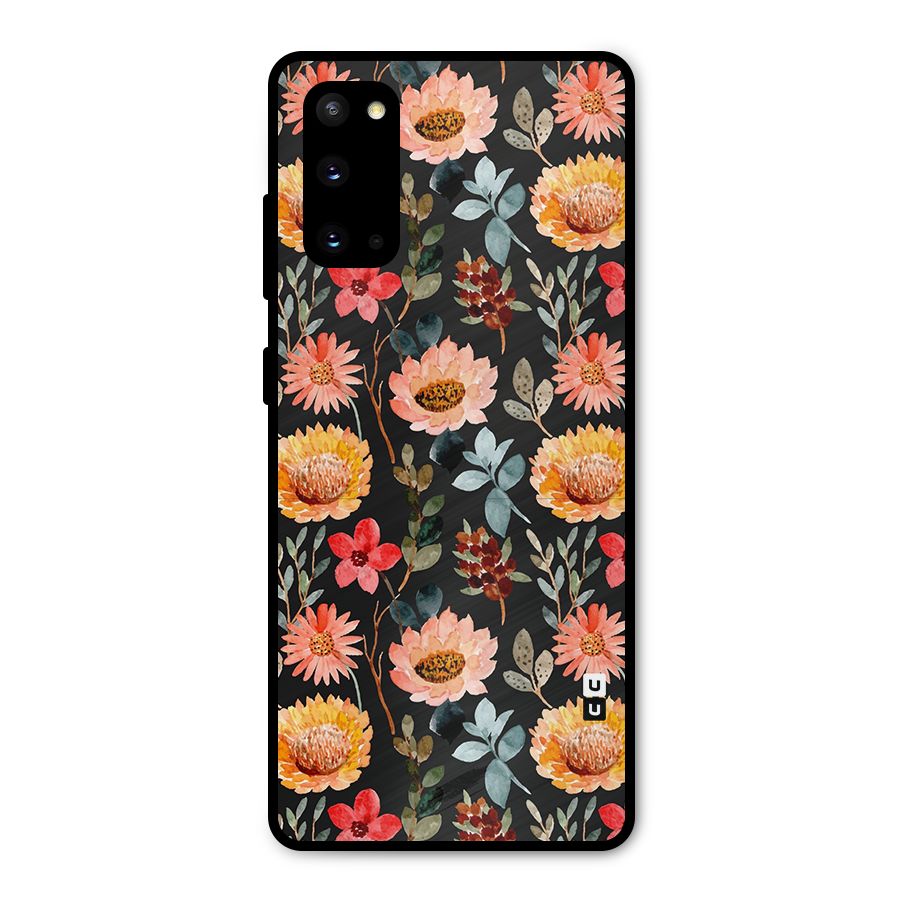 Florals Wonderful Pattern Metal Back Case for Galaxy S20