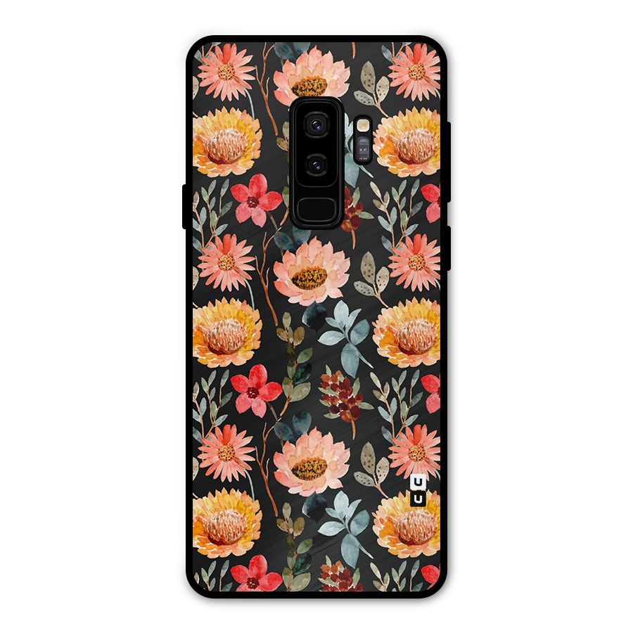 Florals Wonderful Pattern Metal Back Case for Galaxy S9 Plus