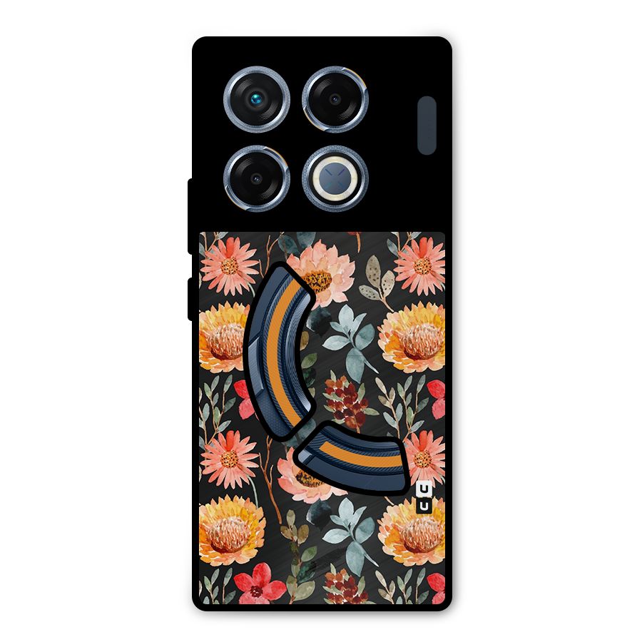 Florals Wonderful Pattern Metal Back Case for Infinix GT 20 Pro