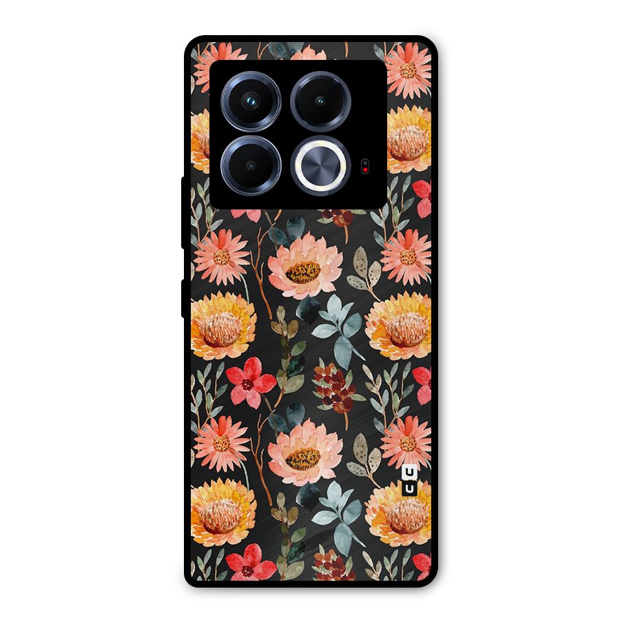 Florals Wonderful Pattern Metal Back Case for Infinix Note 40 5G