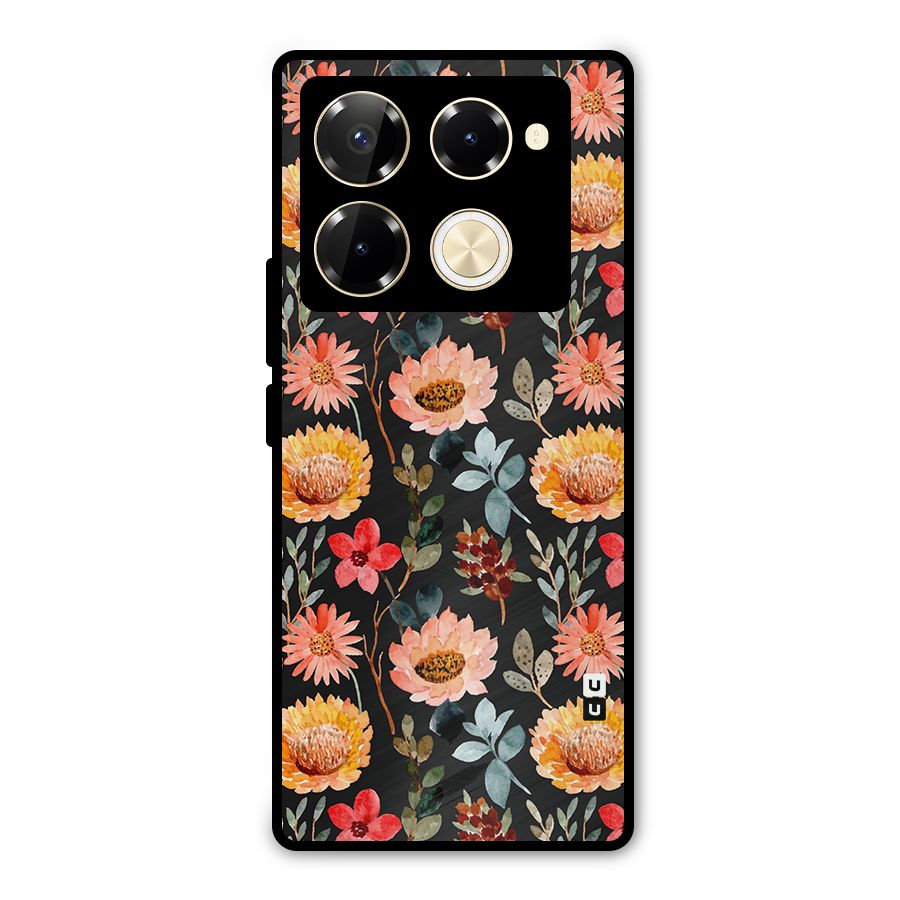 Florals Wonderful Pattern Metal Back Case for Infinix Note 40 Pro