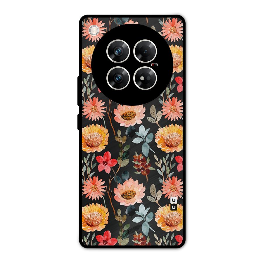 Florals Wonderful Pattern Metal Back Case for Infinix Zero 40 5G