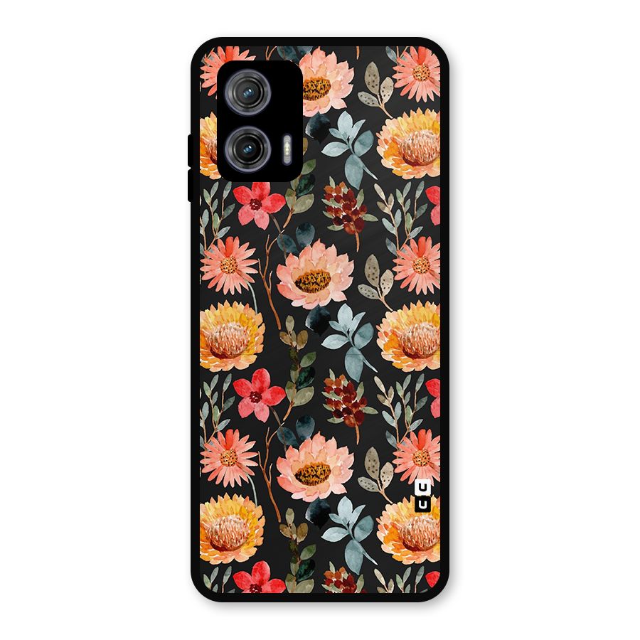 Florals Wonderful Pattern Metal Back Case for Moto G73