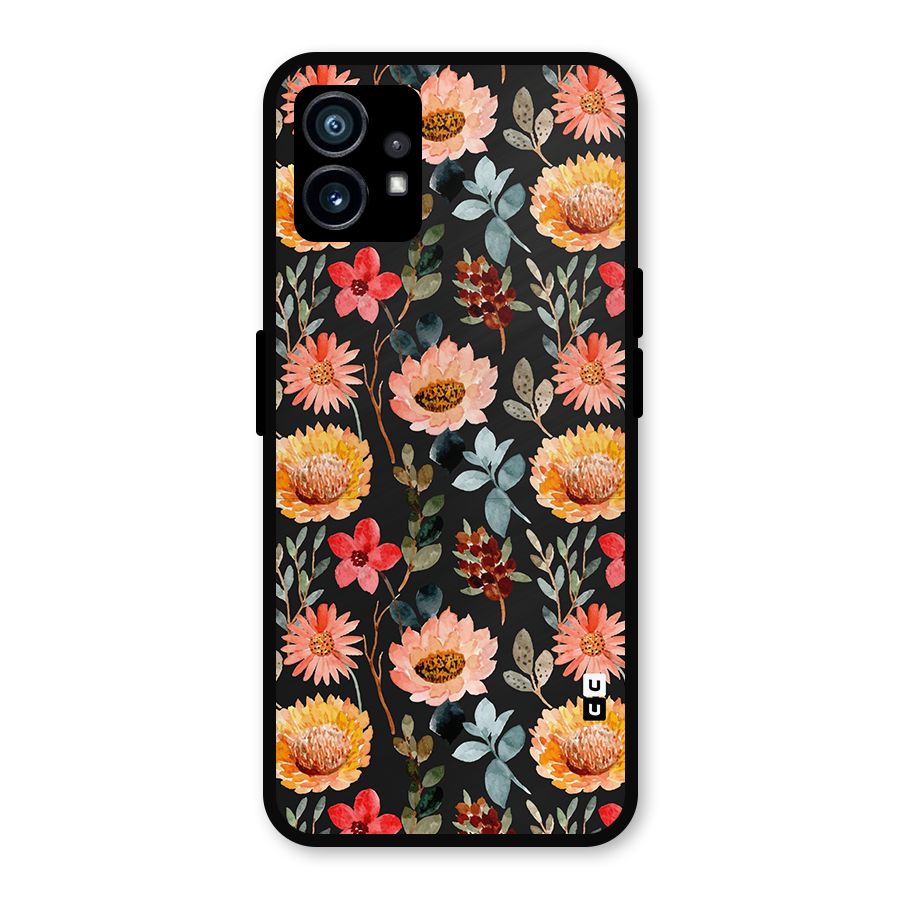 Florals Wonderful Pattern Metal Back Case for Nothing Phone 1