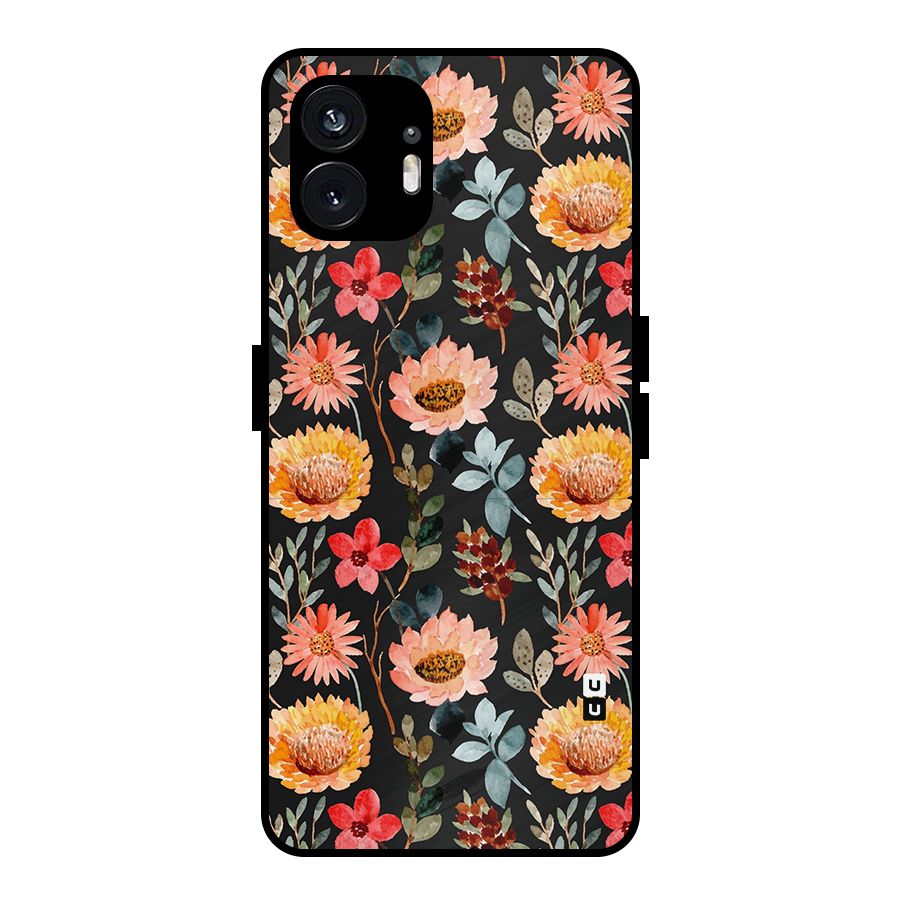 Florals Wonderful Pattern Metal Back Case for Nothing Phone 2