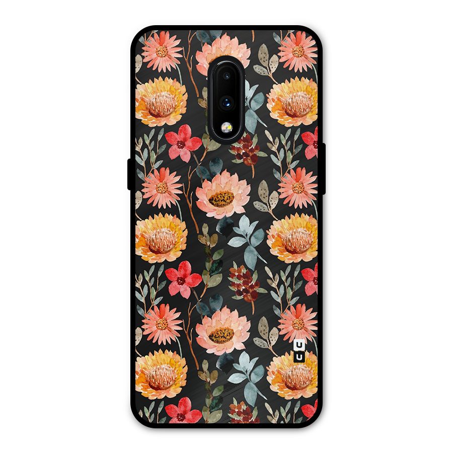 Florals Wonderful Pattern Metal Back Case for OnePlus 7