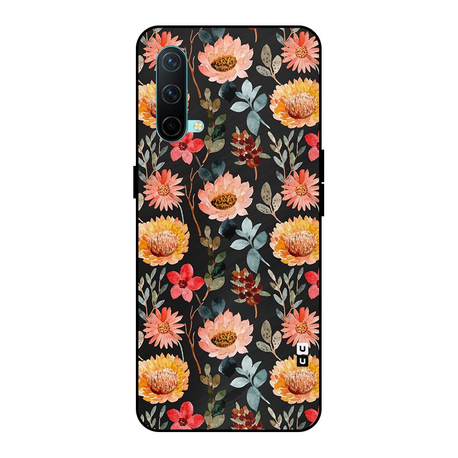 Florals Wonderful Pattern Metal Back Case for OnePlus Nord CE 5G