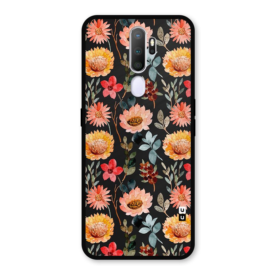 Florals Wonderful Pattern Metal Back Case for Oppo A9 (2020)