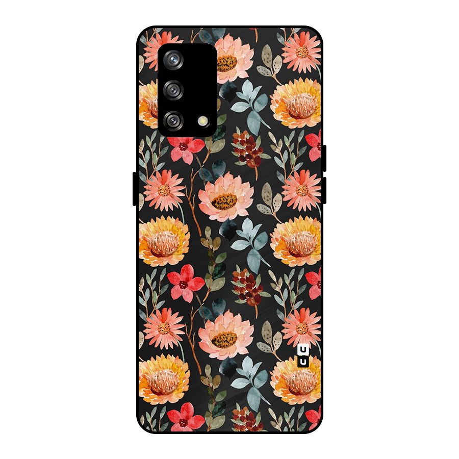 Florals Wonderful Pattern Metal Back Case for Oppo F19