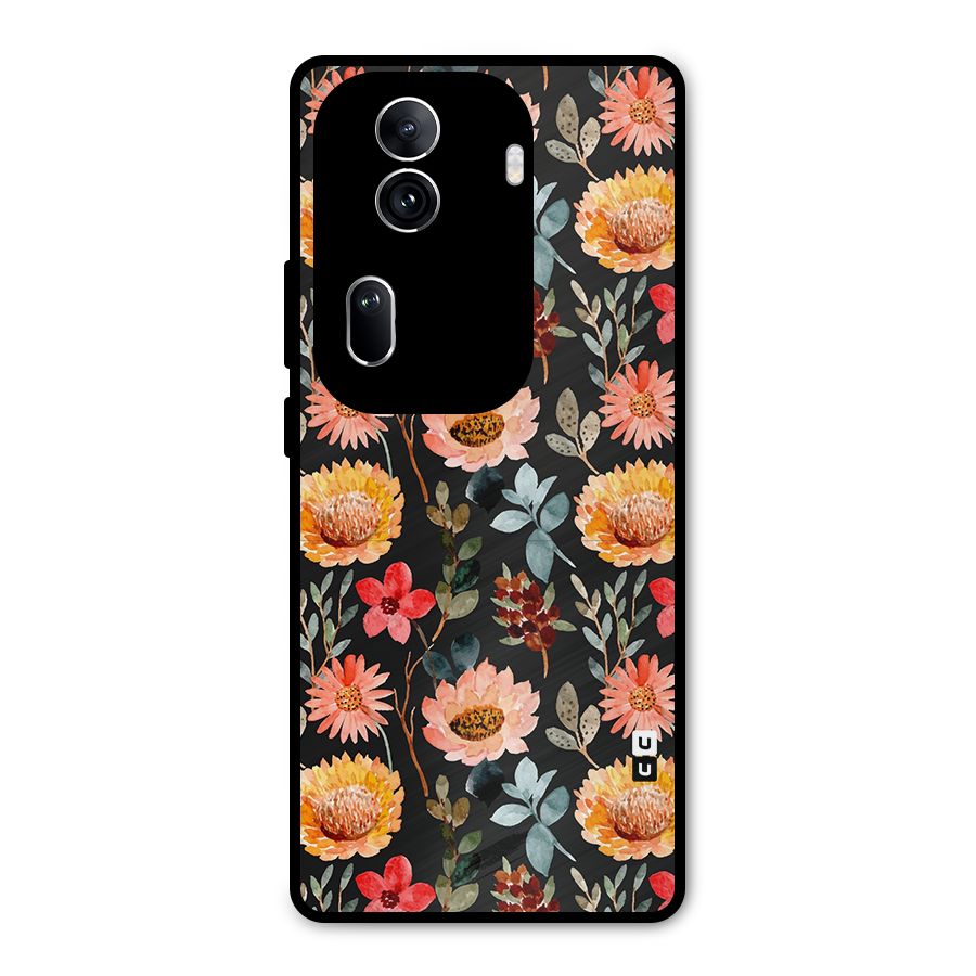 Florals Wonderful Pattern Metal Back Case for Oppo Reno11 Pro 5G