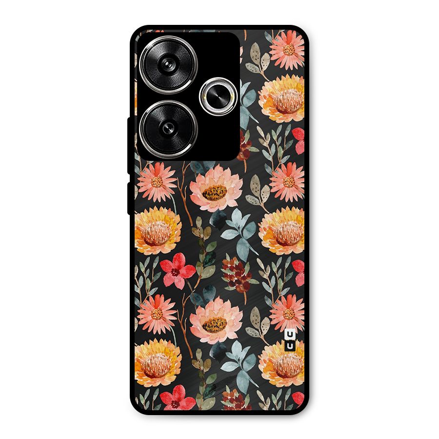 Florals Wonderful Pattern Metal Back Case for Poco F6