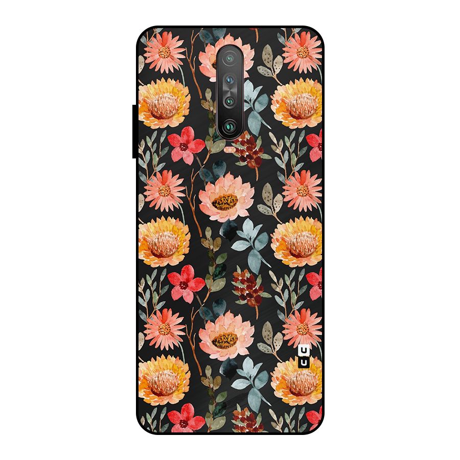 Florals Wonderful Pattern Metal Back Case for Poco X2