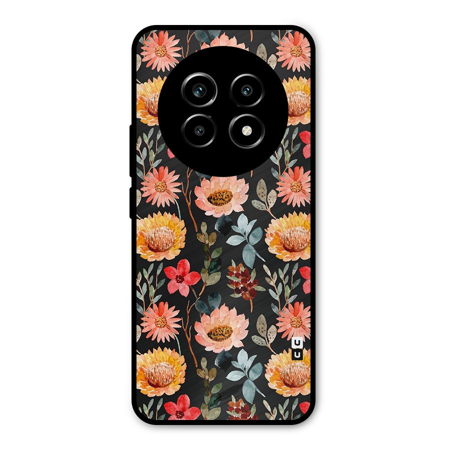 Florals Wonderful Pattern Metal Back Case for Realme 14 Pro Lite