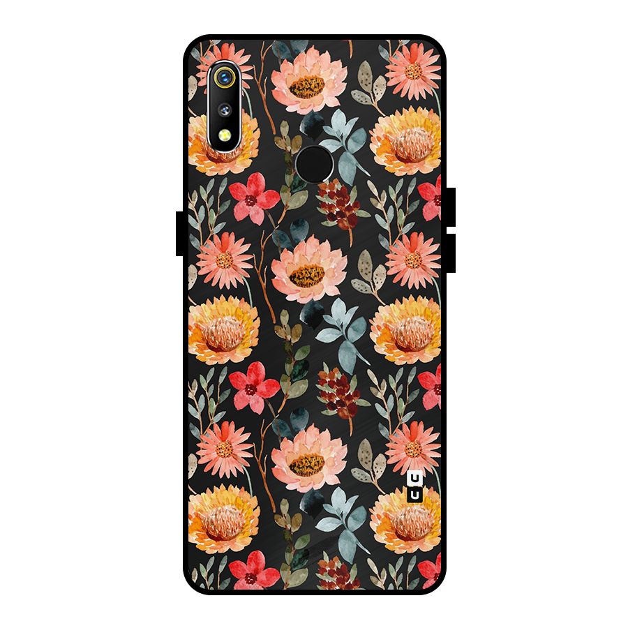 Florals Wonderful Pattern Metal Back Case for Realme 3i
