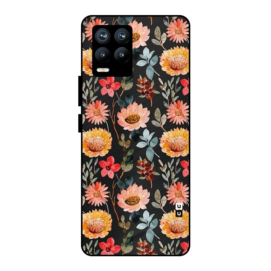 Florals Wonderful Pattern Metal Back Case for Realme 8 Pro