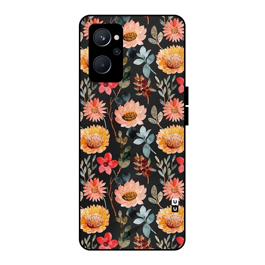Florals Wonderful Pattern Metal Back Case for Realme 9i 5G