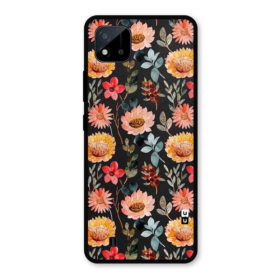 Florals Wonderful Pattern Metal Back Case for Realme C11 2021