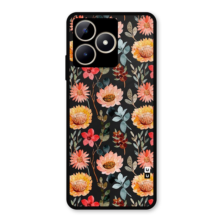 Florals Wonderful Pattern Metal Back Case for Realme C53