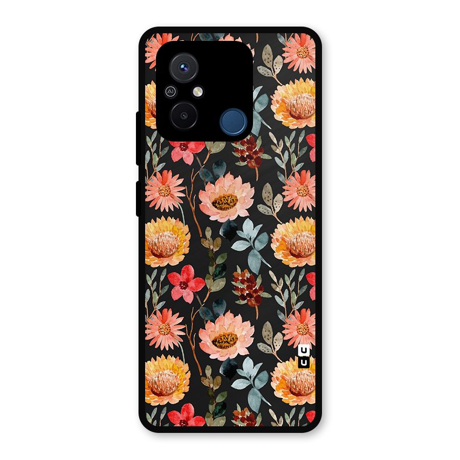 Florals Wonderful Pattern Metal Back Case for Redmi 12C