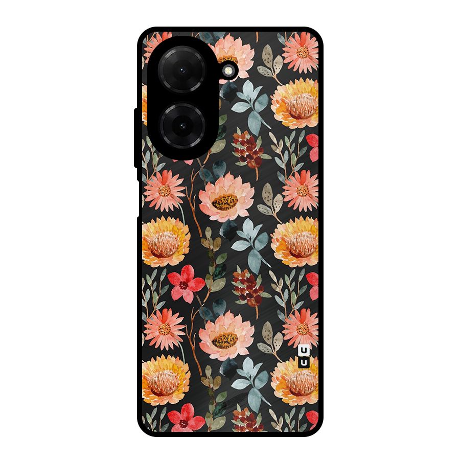 Florals Wonderful Pattern Metal Back Case for Redmi A5 4G