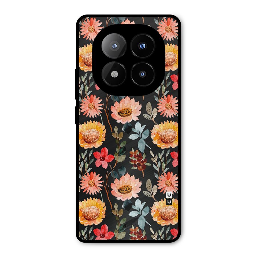 Florals Wonderful Pattern Metal Back Case for Redmi Note 14 Pro Plus 5G