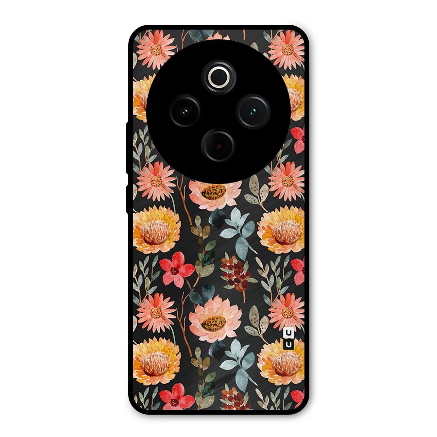 Florals Wonderful Pattern Metal Back Case for Vivo T4