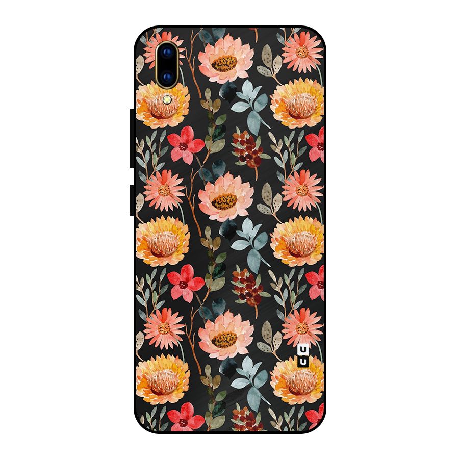 Florals Wonderful Pattern Metal Back Case for Vivo V11 Pro