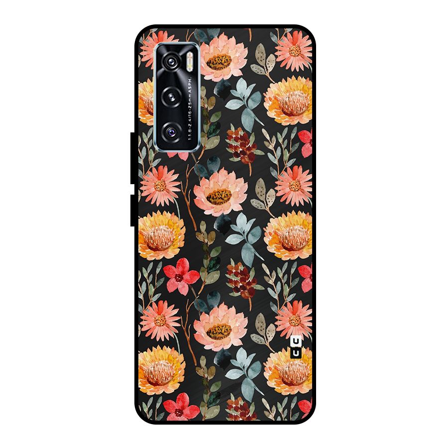 Florals Wonderful Pattern Metal Back Case for Vivo V20 SE