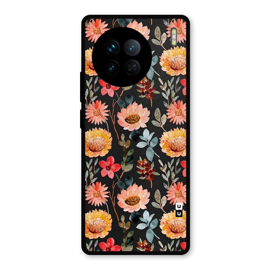 Florals Wonderful Pattern Metal Back Case for Vivo X90