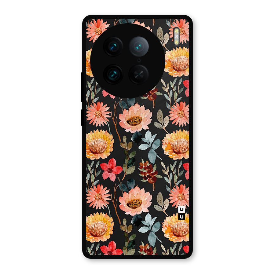 Florals Wonderful Pattern Metal Back Case for Vivo X90 Pro