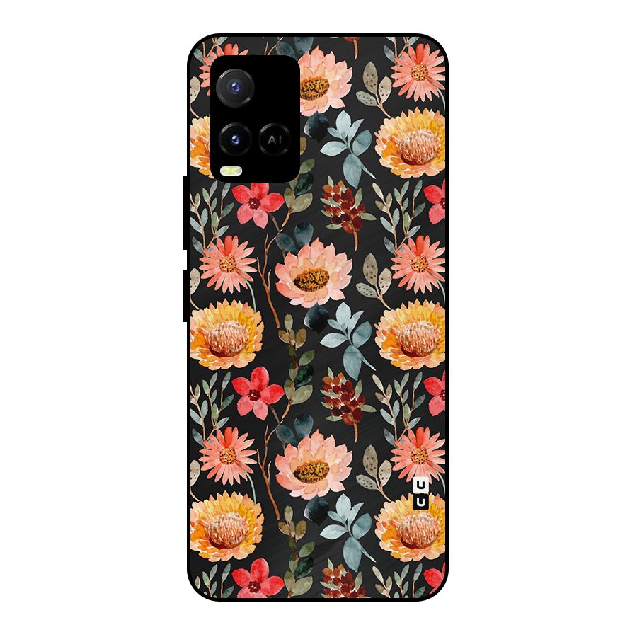 Florals Wonderful Pattern Metal Back Case for Vivo Y21