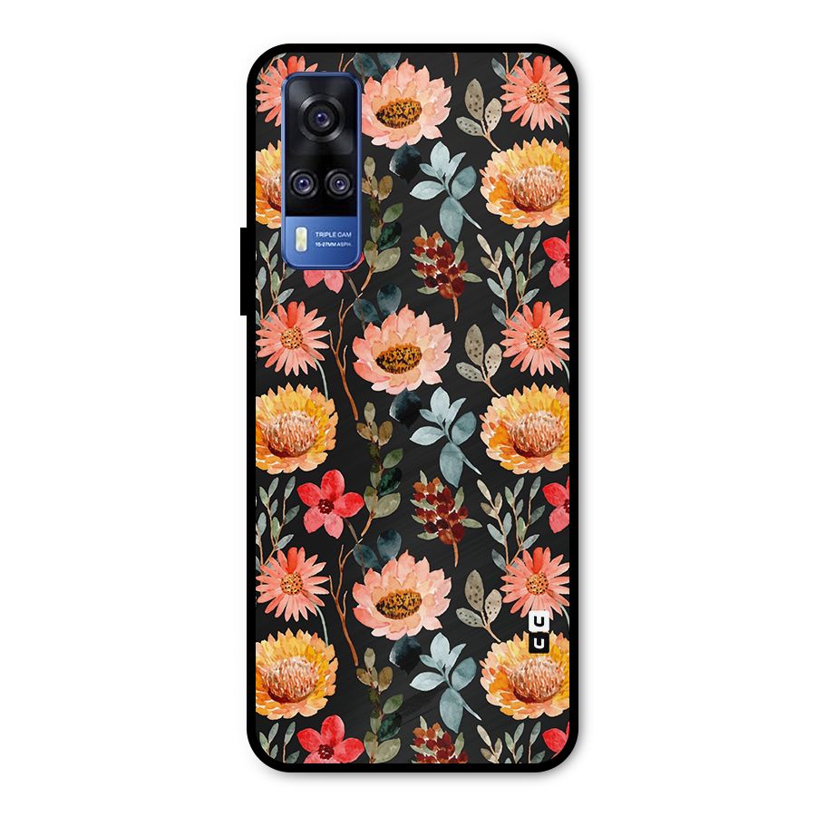 Florals Wonderful Pattern Metal Back Case for Vivo Y51A