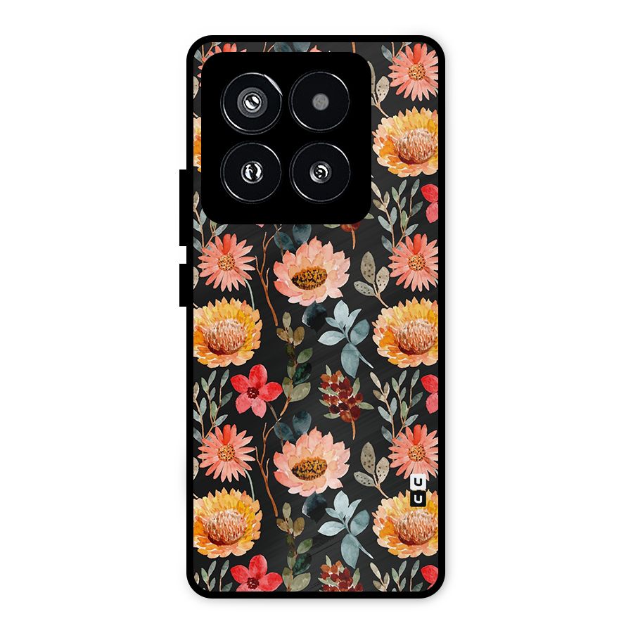 Florals Wonderful Pattern Metal Back Case for Xiaomi 14 Pro