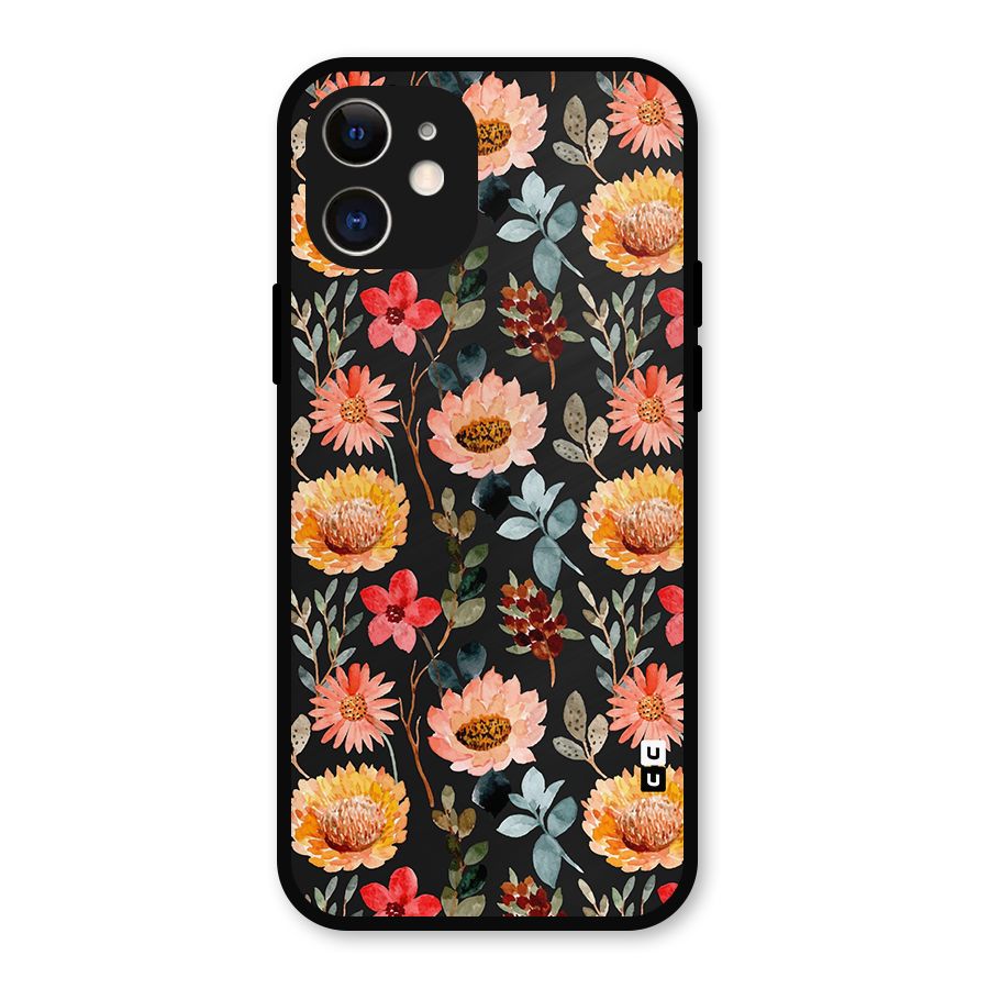 Florals Wonderful Pattern Metal Back Case for iPhone 12
