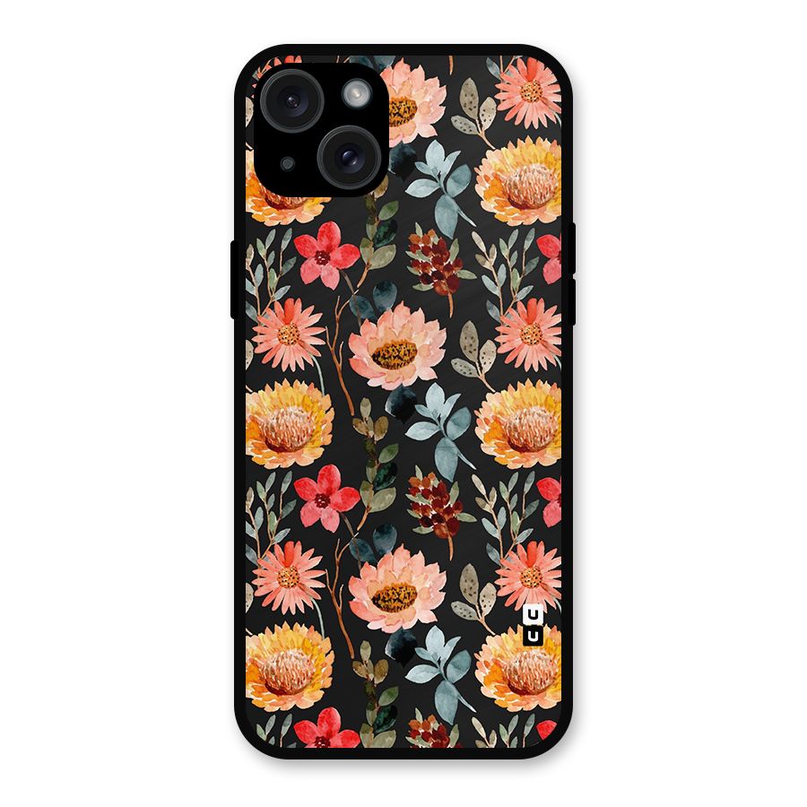 Florals Wonderful Pattern Metal Back Case for iPhone 15 Plus