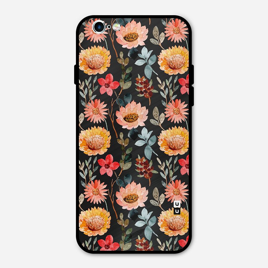 Florals Wonderful Pattern Metal Back Case for iPhone 6 6s